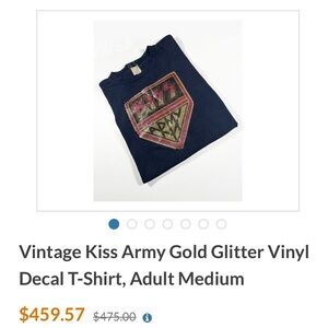 Vintage 70s KISS ARMY Decal T shirt Baby T